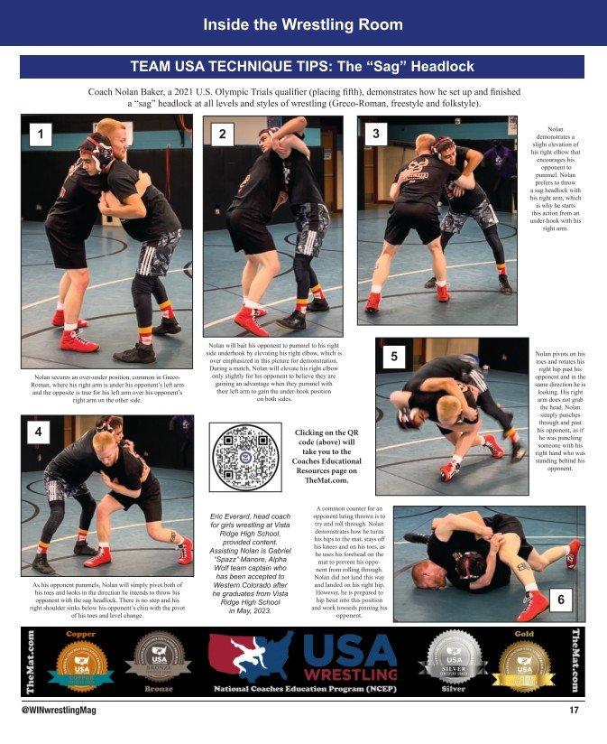 Baker Bros. headlock in WIN Magazine! No need to keep secrets when it can't be stopped 😉