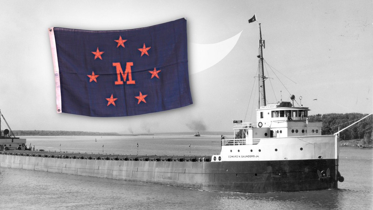 NMGLToledo's tweet photo. Discover the fascinating world of ship flags and their history on the Great Lakes! 💙 From house flags to celebratory flags and signal flags, these symbols have played a crucial role in communication and identification on the water. https://t.co/pfTTfJ9Air