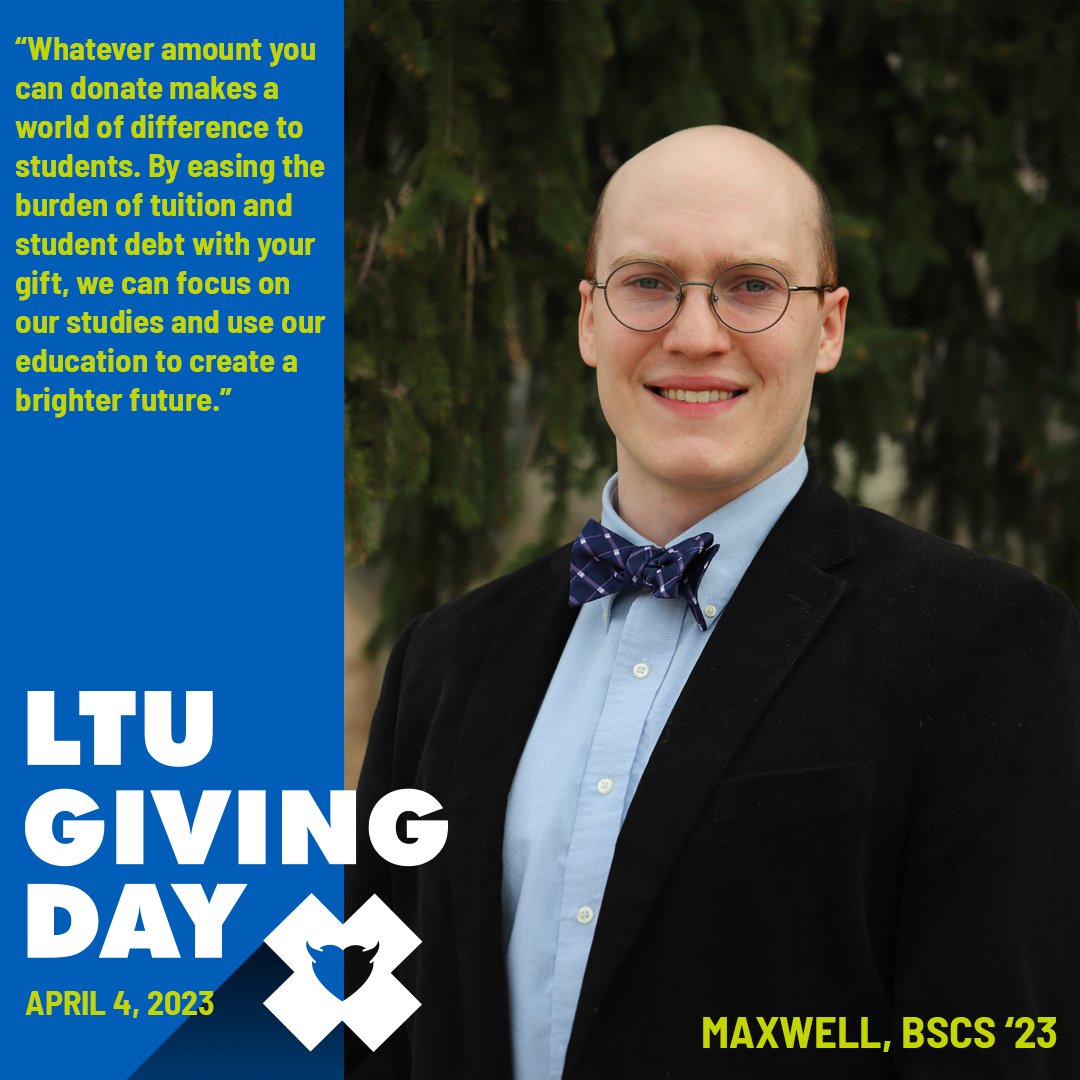Just a few hours left to make a difference on Giving Day today! Thank you for being part of our big day. Your support means so much to our students. 💙🤍

Make a gift, learn more 👉 ltu.edu/givingday

#WeAreLTU #LTUGive