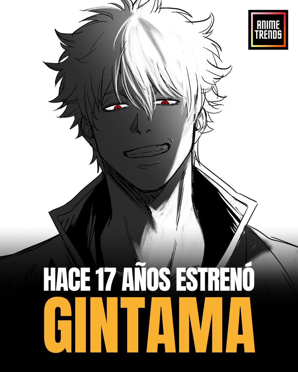 AnimetrendsLA's tweet photo. Era el 4 de Abril del año 2006, y ese
día se estrenaba en Japón el primer
episodio de Gintama...🔥
#Gorila https://t.co/RkW3PoNhsw