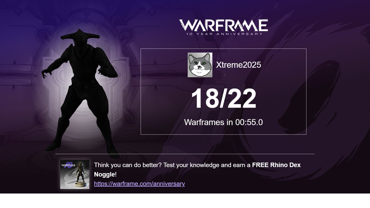 fatboiyo's tweet photo. Back at it #GuessThatWarframe https://t.co/Z3zug00wIf