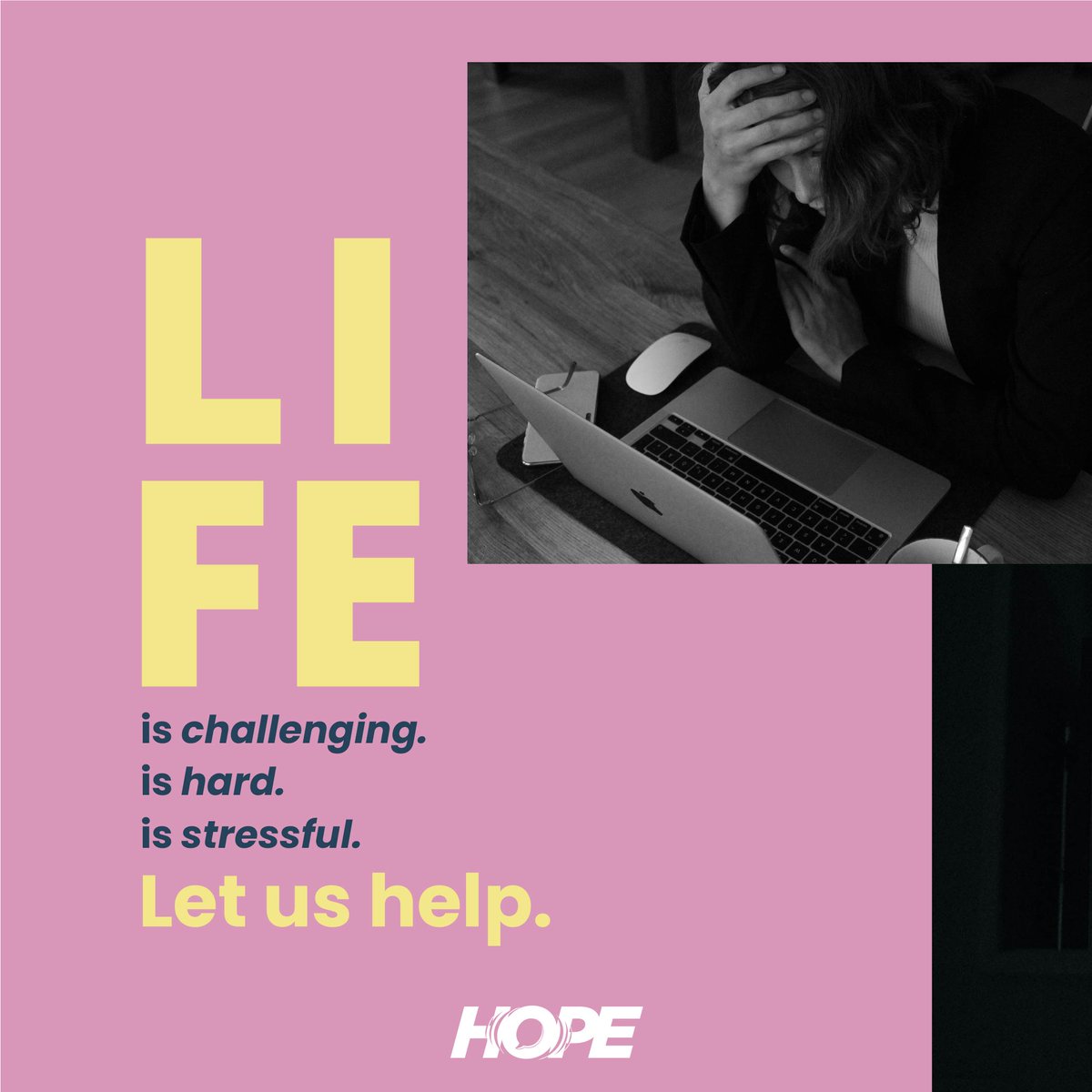 thehopeline's tweet photo. LIFE IS HARD. Let us help. Free live chat with a REAL person 24/7. #mentalhealth #relationship #anxiety #depression #thehopeline https://t.co/8UVW9XE1Yi