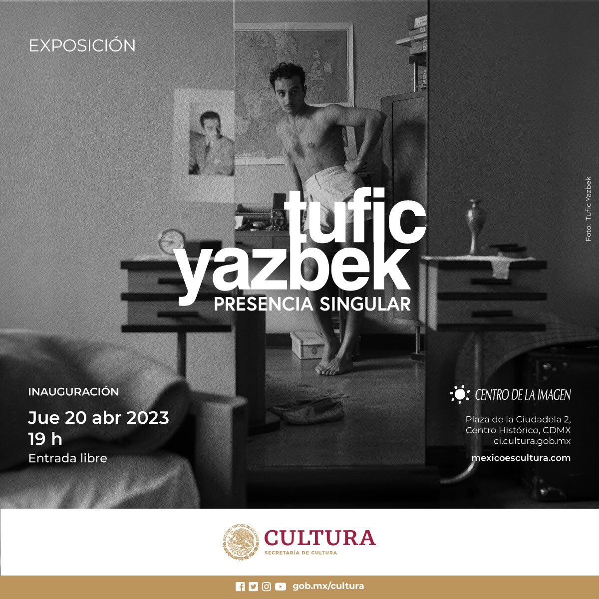 cimagen's tweet photo. ¡El pionero de la fotografía publicitaria en México llega al Centro de la Imagen!📸

'Tufic Yazbek, presencia singular', con la curaduría de Edgar Alejandro Hernández, reconoce a la fotografía publicitaria como una práctica fotográfica que ha contribuido a nuestra cultura visual. https://t.co/Rud0Ubo991