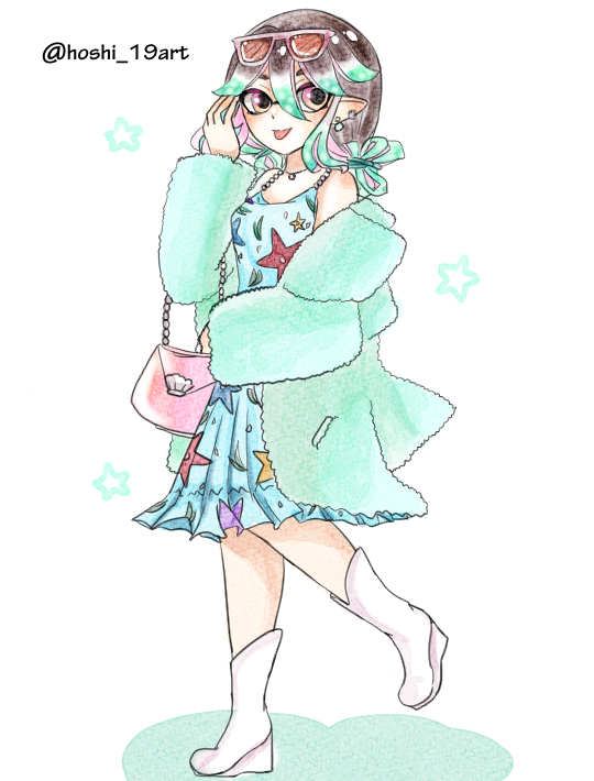 hoshi_19art's tweet photo. another new outfit ❤️ Nigi (oc)
inspiration : luadoll_ on Instagram
#Splatoon3 #splatoonfc #Inkling #splatoonoc https://t.co/bOAypWAjR2