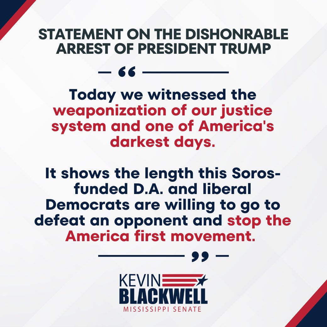 My statement on today’s arrest.