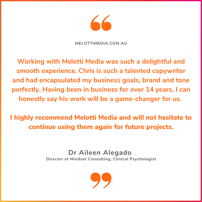 melottimedia's tweet image. Thank you so much, Dr Aileen!

We&apos;re super thrilled to have been able to develop your new marketing messages to drive more demand for your business.

#messagedevelopment #review #feedback #happyclient #marketingmessage #copywriting #brandmessage #contentmarketing