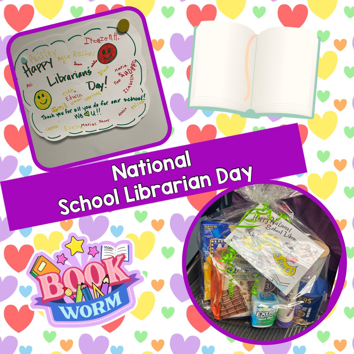brill_library's tweet photo. Thank you @BrillKISD Family &amp; @BrillPto for this amazing gift basket for National School Librarian Day! I’m feeling so loved and grateful that I’m at Brill. https://t.co/J0LWjoVn87