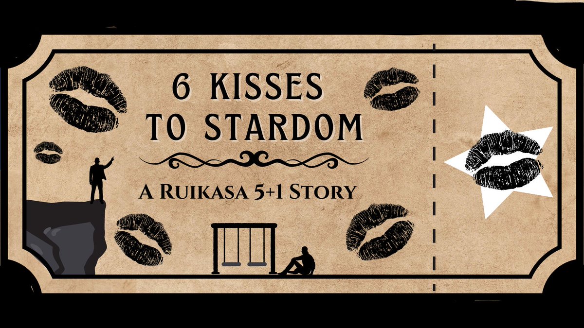rainbow_volcano's tweet photo. Announcing 6 Kisses to Stardom! An ongoing Fluffy/Sad, Getting-Together story for #ruikasa #類司!
🎈🌟
You have your ticket, please read the back (🧵) for crucial information before the show! https://t.co/aZUZhONaww