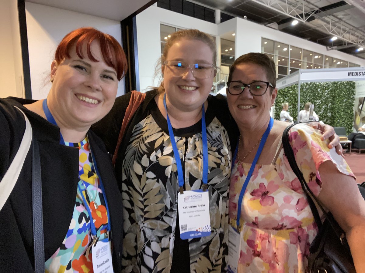 ⁦<a href="/AusPainSoc/">Australian Pain Soc</a>⁩ #aps2023 with ⁦<a href="/yourAPMA/">APMA Australian Pain Management Association</a>⁩ CEO Renee Rankin and CPA secretary Katherine Brain and VP⁦<a href="/fionahodson1/">Fiona Hodson</a>⁩