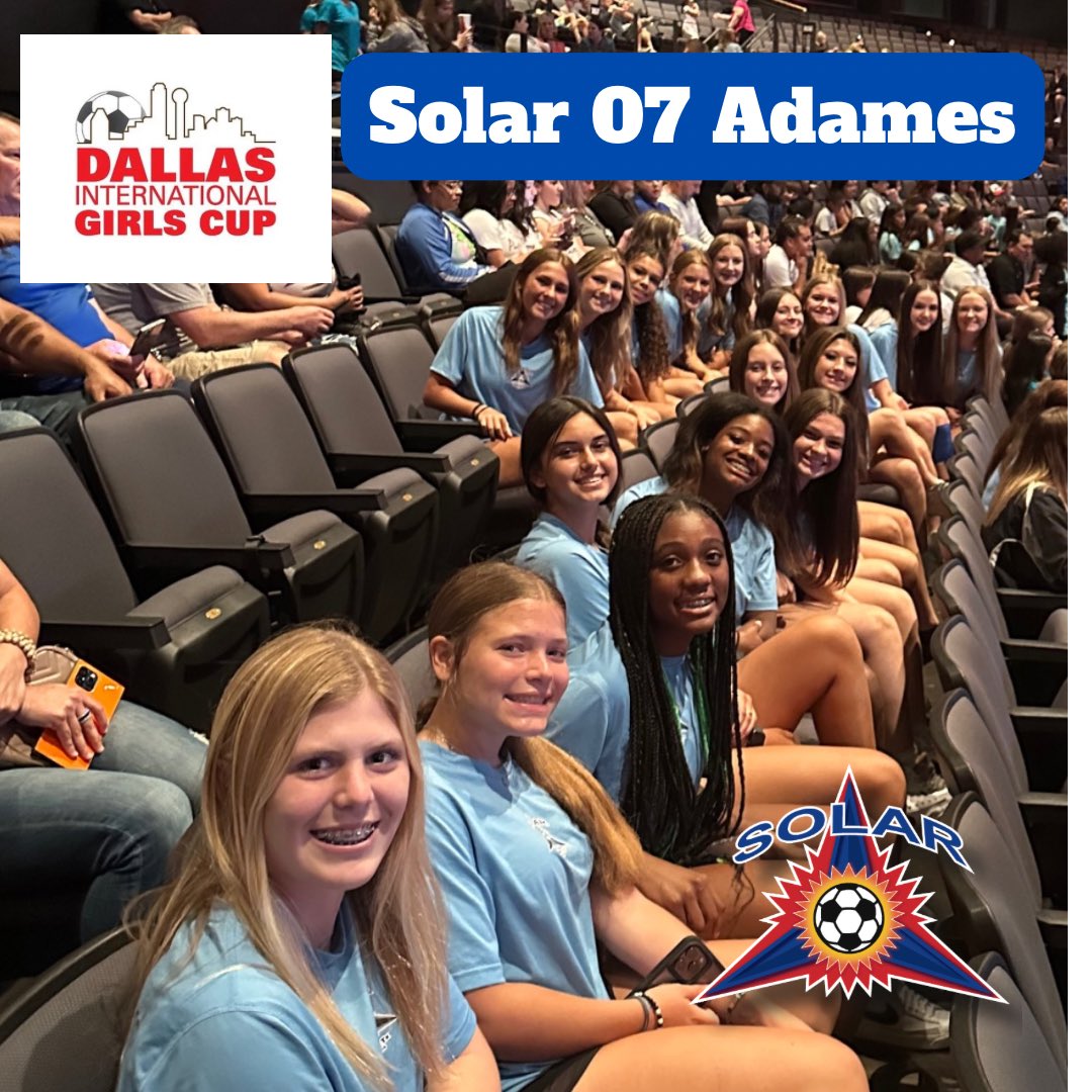 SolarSoccer07G's tweet photo. Opening Ceremony @DallasGirlsCup #adames @solar_soccer https://t.co/6KllVJGdLn