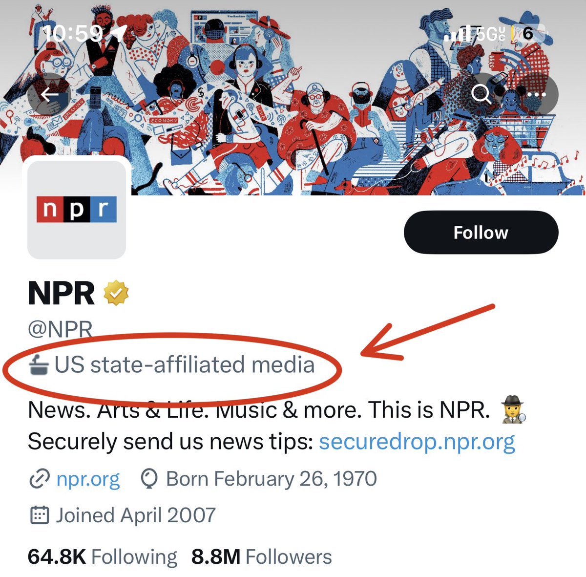 bennyjohnson's tweet photo. GET REKT @NPR 

Nicely done, @elonmusk 🤣 https://t.co/jvX15QWSf5