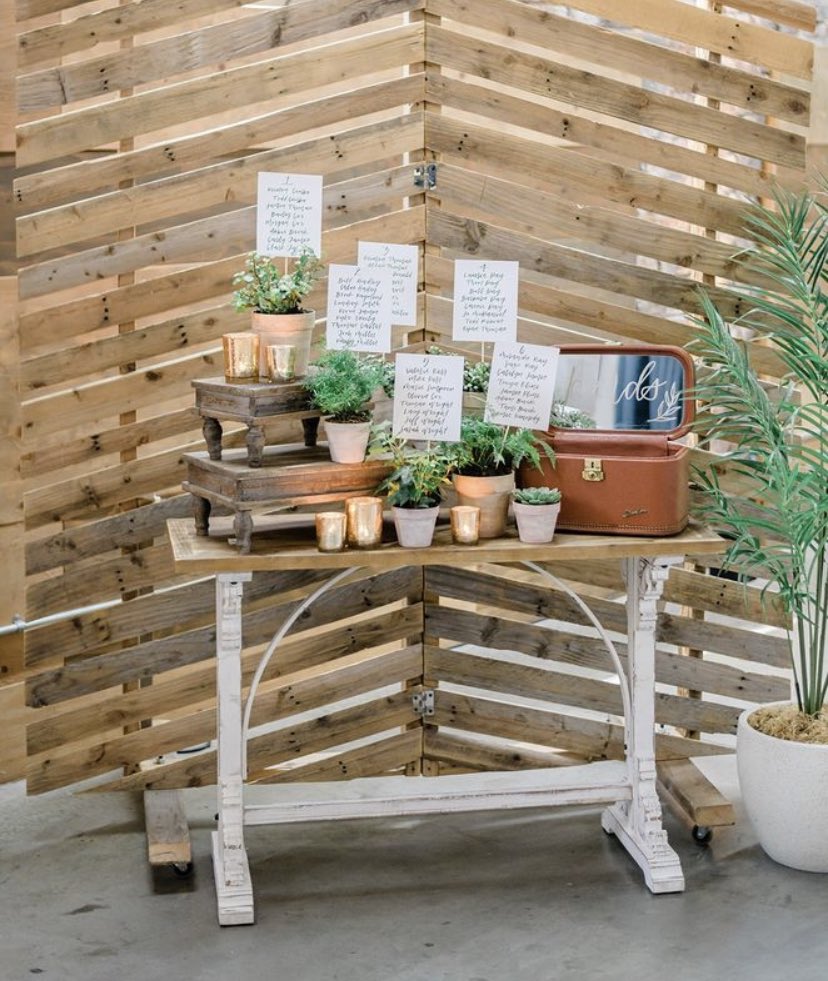 Anyone else getting excited at the thought of gardening again soon!?!🪴 

You know that we have a green thumb around here at The Brightside, which. is why we fell in love with this super cute seating chart! 🤗

#daytonwedding #weddingidea