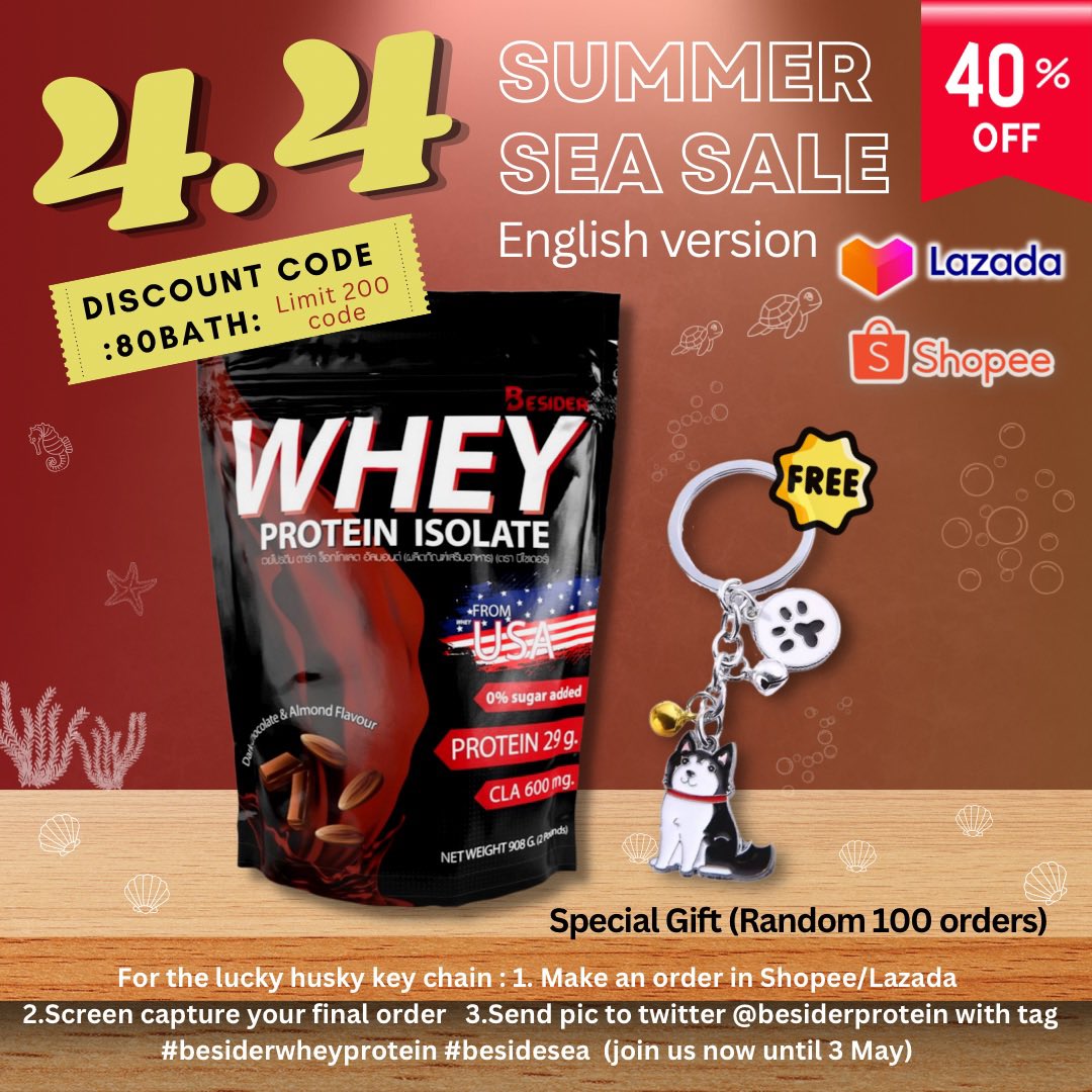 BesiderProtein's tweet photo. For inter fans of #zeepruk ✨
To be the lucky one who win the husky one 🐶, please follow each step :
1. Make an order in Shopee/Lazada 2.Screen capture your final order 3.Send pic to twitter @besiderprotein with tag #besiderwheyprotein #besidesea (join us now until 3 May) https://t.co/gVcUDYOGDb