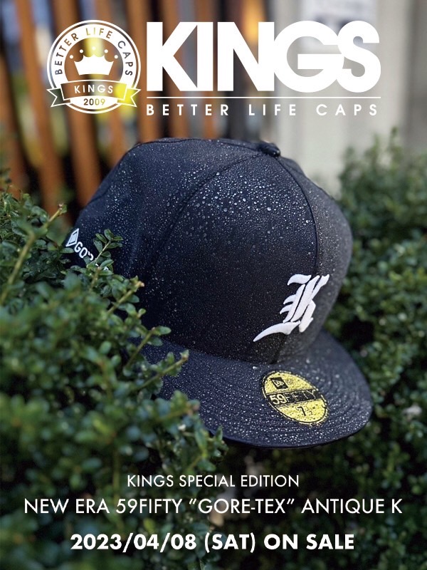 KINGS_CAP's tweet photo. 「KINGS SPECIAL EDITION」

NEW ERA 59FIFTY GORE-TEX Antique K ￥7,920-
防水透湿性に優れたGORE-TEX PACLITEをフィーチャーした、KINGS別注の59FIFTYキャップです。本作は2 レイヤーとなっており、表生地にGORE-TEXメンブレンを張り合わせた生地を採用。
2023年4月8日(土)より発売開始になります。 https://t.co/xSeOBawInu