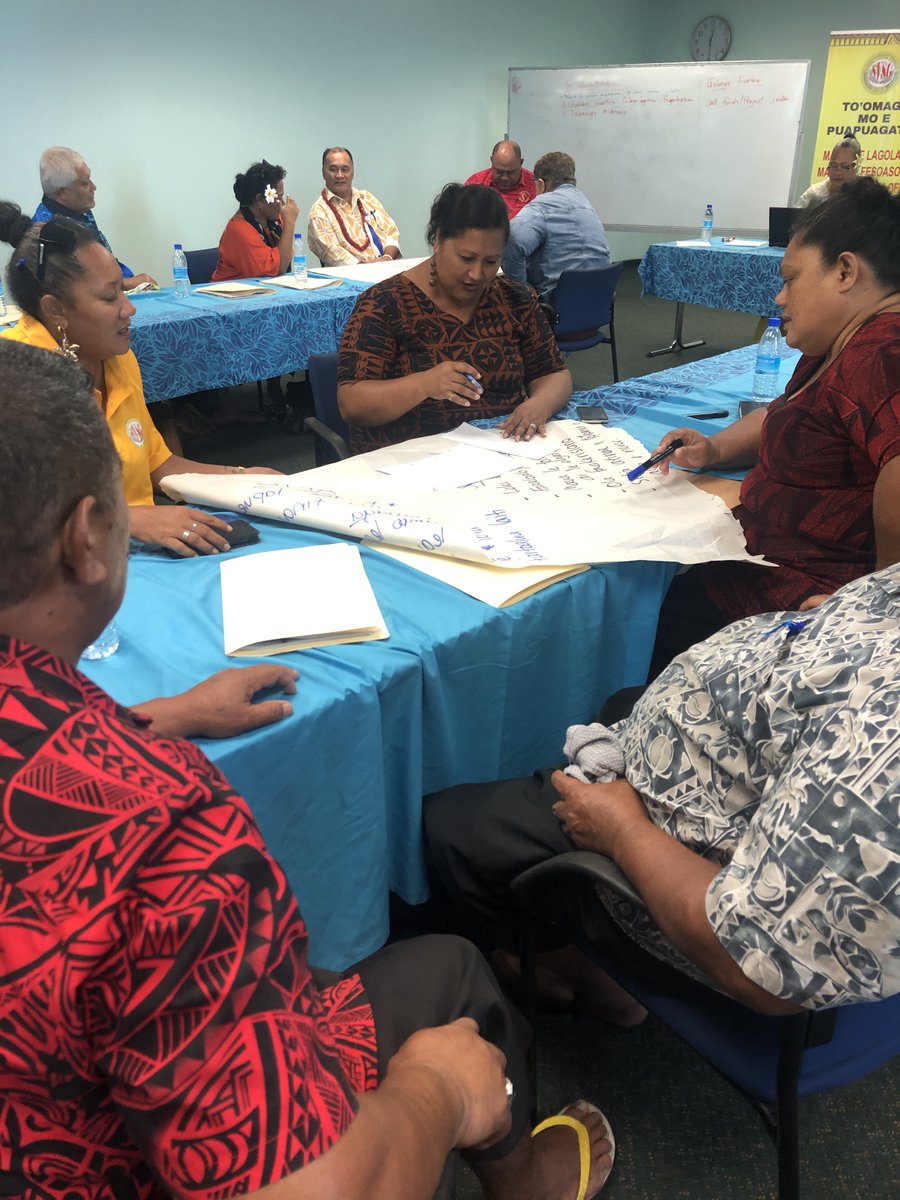 EVEProjectUCL's tweet image. Now entering our 3rd year of participatory research workshops with this amazing group of village representatives in Samoa. Workshop #5: Developing interventions to prevent #VAWG