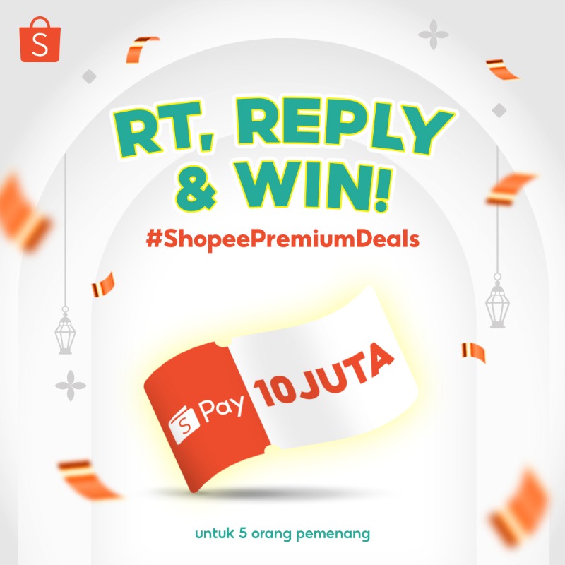 ShopeeID's tweet photo. ✨ GIVEAWAY SHOPEEPAY 10 JUTA ✨

Mimin mau GIVEAWAY SHOEPEPAY senilai total 10 JUTA nih! Caranya:

- FOLLOW @ShopeeID
- RT &amp; LIKE tweet ini
- KLIK banner di bawah
- REPLY screenshot barang yang mau kamu beli + #ShopeePremiumDeals sebanyak-banyaknya! 

GOOD LUCK 🧡