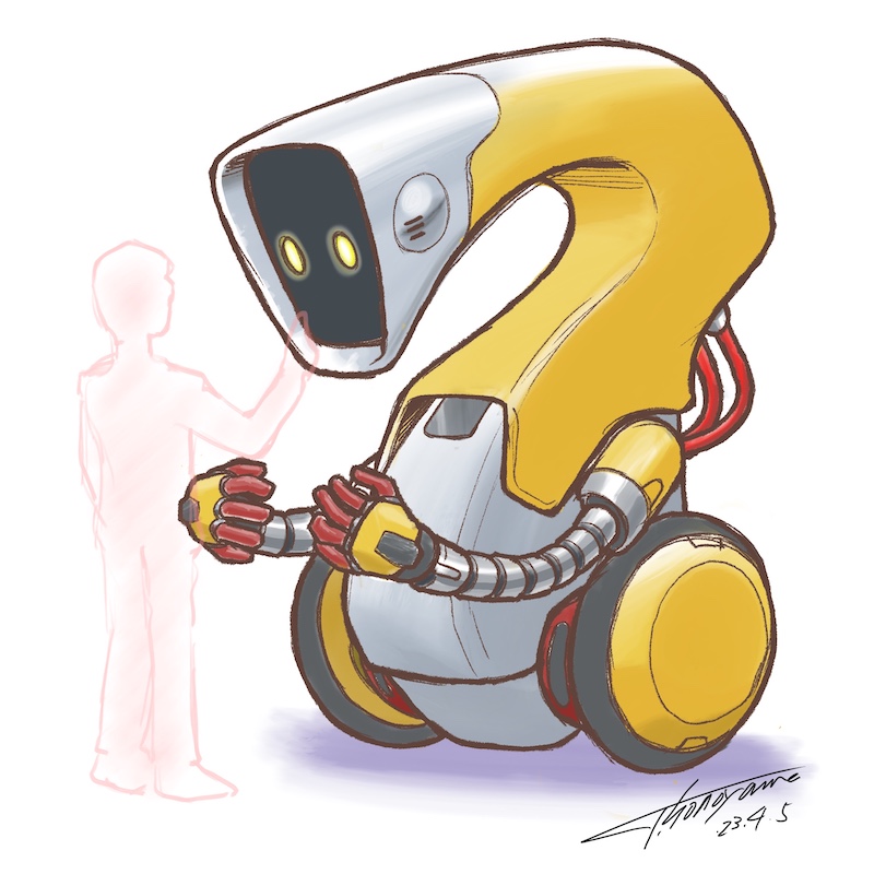 TDF_design's tweet image. 【Big Size Support Robot】
Provides map information, transports luggages, and supports rescue. 

【大型サポートロボ】
道案内や荷物運び、要救助者保護などをおこなう。

Robot Rough Design 243
#ROBOT #RobotDesign