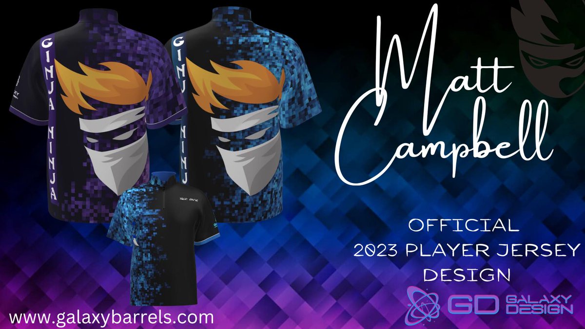 <a href="/MattCampbell180/">Matt Campbell</a>  
<a href="/zwasports/">ZWA Sports</a> 
<a href="/SmurfDarts/">Smurf Darts</a>  
The Ginja Ninja official 2023 Jersey now available
Watch for a contest to win one of these soon