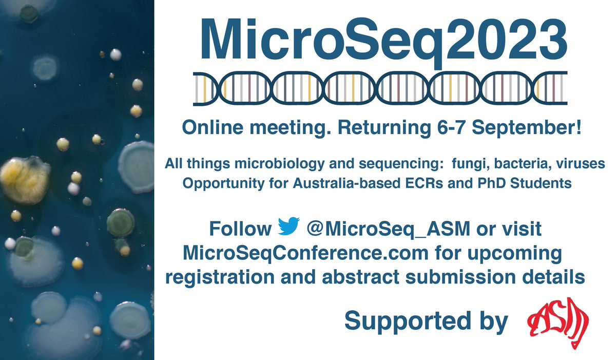 📢Save the date! 
MicroSeq will be back in 2023, running 7-8 September! Keep an eye on our twitter or the website MicroSeqConference.com for updates!