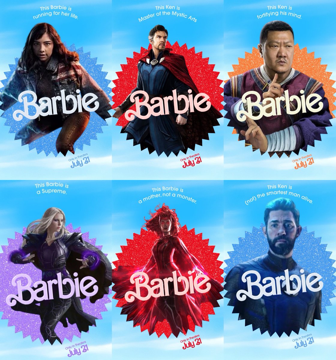 #Barbie posters but make it Multiverse of Madness