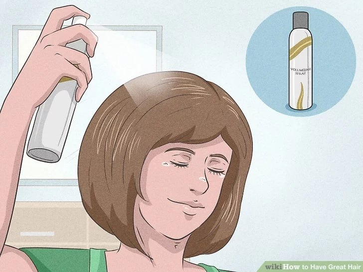 Fine hair can be beautiful, but you might wish it had more volume. Fortunately, it’s easy to add a little boost to your style with volumizing spray. Apply the product to your roots down to the mid-shaft. Then, continue to style your hair as desired.
