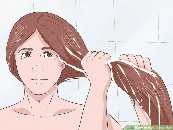 You might accidentally damage your hair if you rub your head after a shower. Instead, gently press the towel over your hair to soak up excess water. Slowly work your way from your ends up to your roots.
