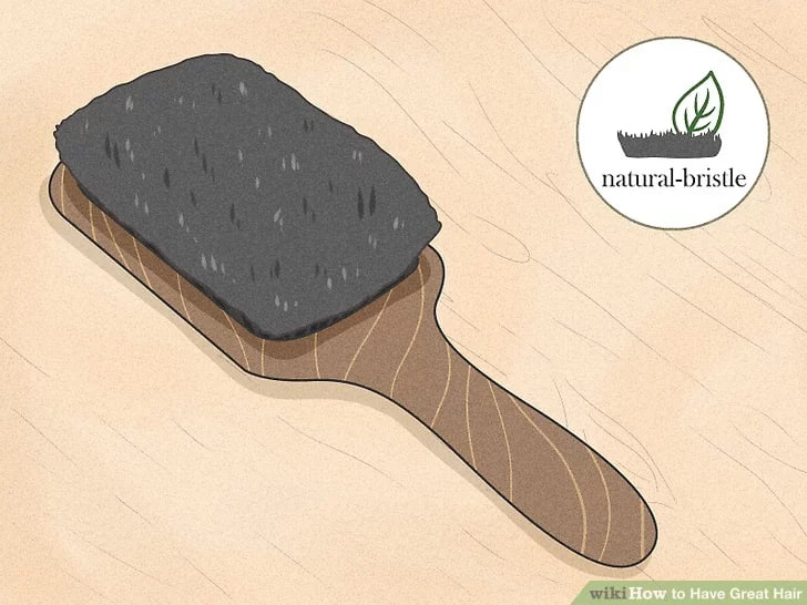 The type of bristles on your brush can affect the look of your hair. A good brush will distribute the natural oils on your scalp down your hair shaft and will smooth out your tresses. Pick a brush that’s labeled as natural-bristle