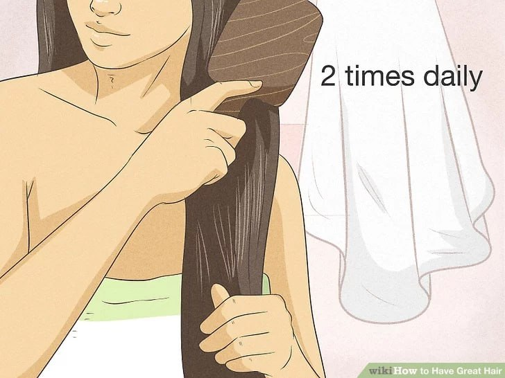 Brushing your hair keeps it free of tangles and distributes your natural oils.However,brushing your hair too often can leave your hair greasy and might increase your risk of breakage.Create a habit of brushing your hair after you wash it and again either in the morning or atnight