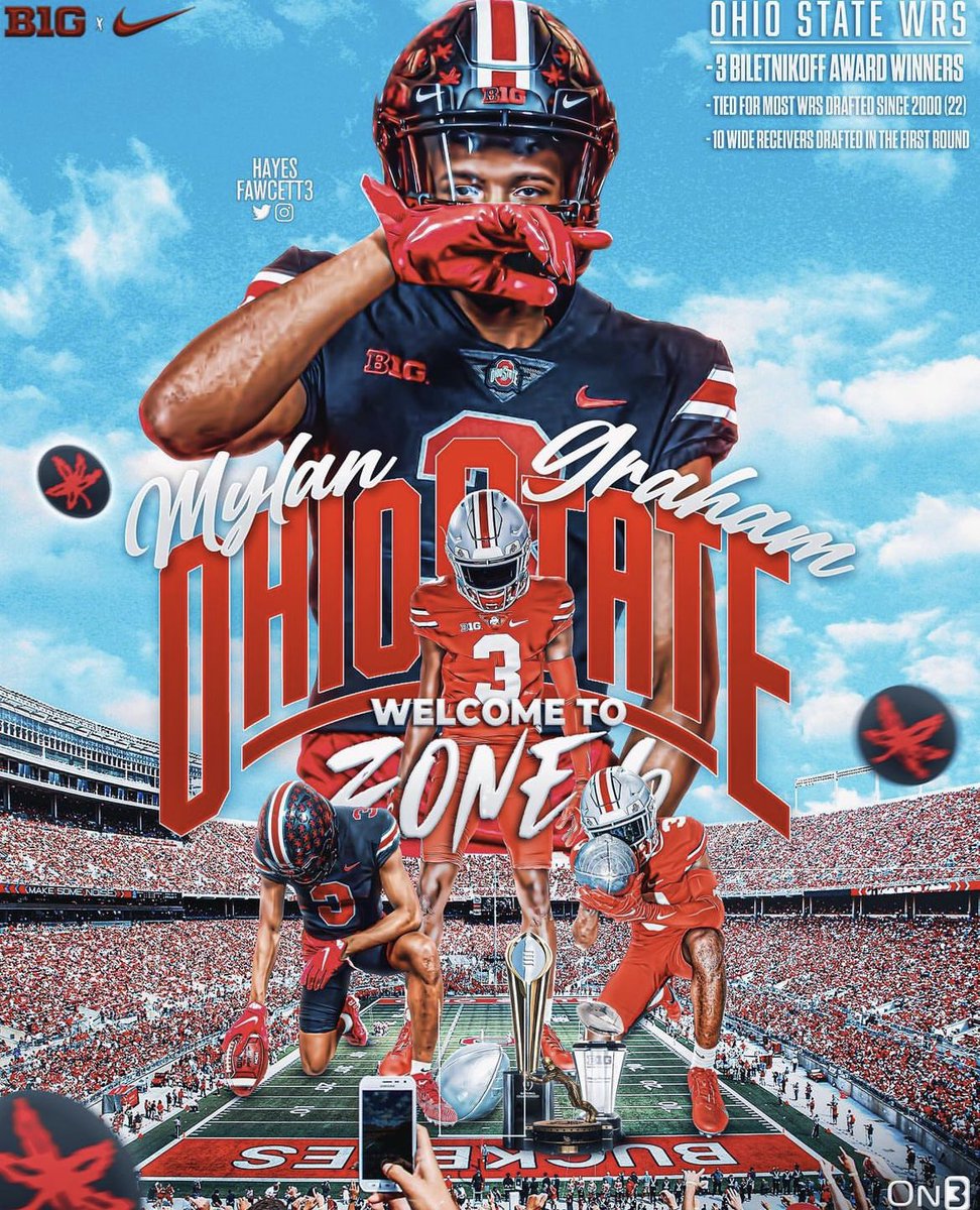 BOOM‼️‼️Ohio State lands 2024 5 ⭐️ WR Mylan Graham! <a href="/MylanGraham/">Mylan Graham</a> <a href="/Hayesfawcett3/">Hayes Fawcett</a> <a href="/brianhartline/">Brian Hartline</a> #Zone6