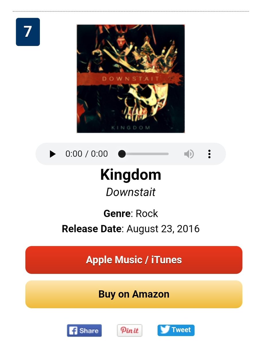DownstaitBand's tweet photo. "Kingdom" is back in the iTunes trending rock charts!! @CodyRhodes @WrestleMania #WrestleMania #CodyRhodes @WWE @WWEMusic https://t.co/PmCVASkcah