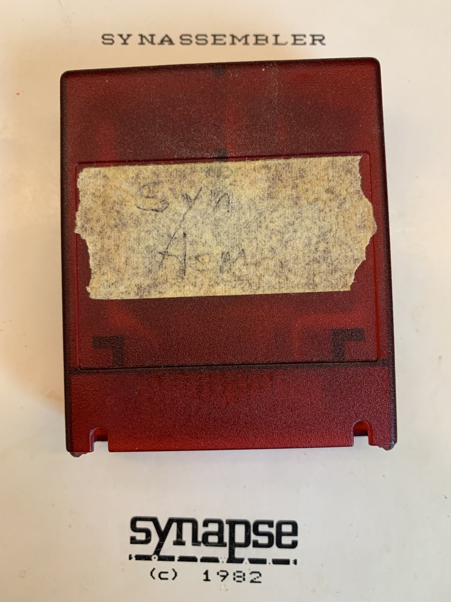 thevintnerd's tweet image. A 1980's SynAssembler Cart in Beautiful Synapse Red. This Atari 8-Bit 6502 Assembler programming cart from Synapse Software was available by special order.

#Synapse #SynapseSoftware #SynAsm #SynAssembler #Assembler #Atari #Atari800 #VintageComputing #RetroComputers #TheVintNerd