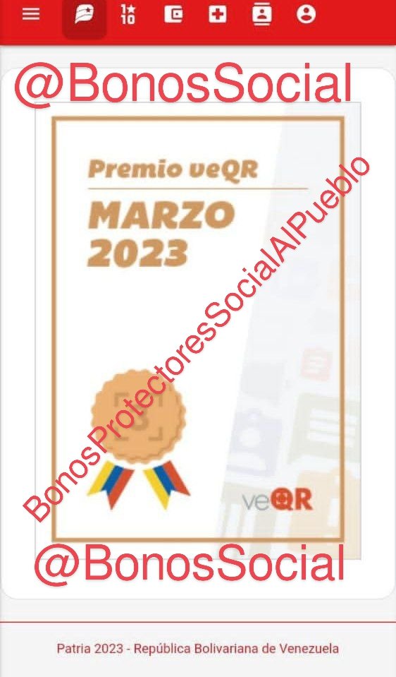 BonosSocial's tweet photo. 📢 #ENTÉRATE: Hoy #4Abr a través del Sistema @CarnetDLaPatria inicio la entrega del #PremioVeQR (marzo 2023) aquellos que usan la aplicación #veQR Somos Venezuela.

@BonosSocial
#SemanaMayorEnAmor https://t.co/1g4kyil5wn