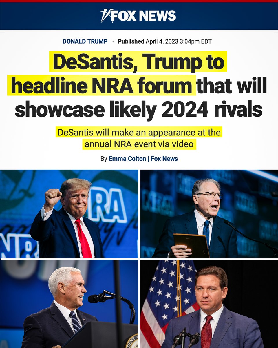 🔥STACKED LINEUP: 2023 NRA-ILA Leadership Forum Speakers Just Announced!

More from <a href="/EmmColt/">Emma Colton</a> with <a href="/FoxNews/">Fox News</a>➡️nra.wiki/nraam2023