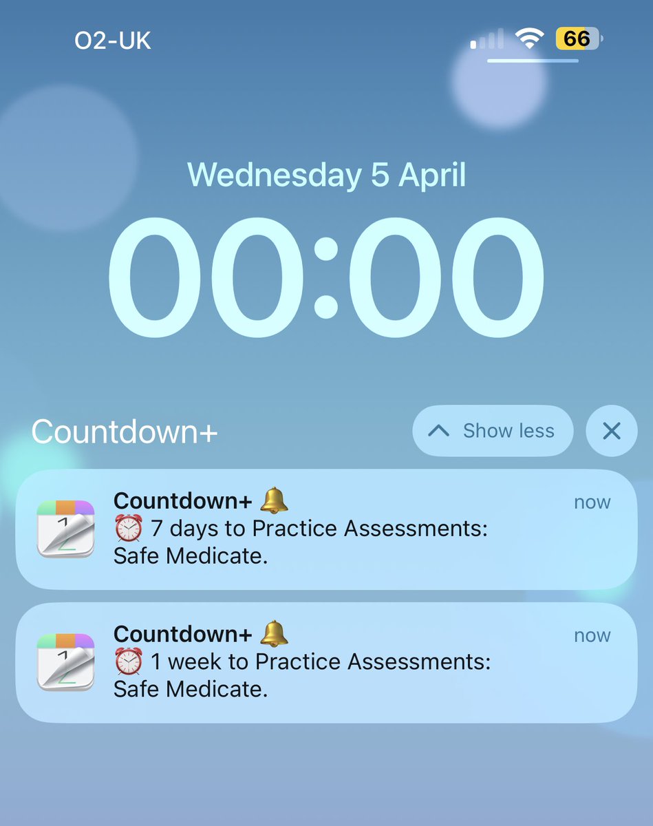 Gillian321part2's tweet image. It is 7 days to My Uni Practice Assessments: Safe Medicate. It is also 1 week to My Uni Practice Assessments: Safe Medicate. 

#myphonecountdowns #7daystogo #uni #practiceassesments #safemedicate #1weektogo.