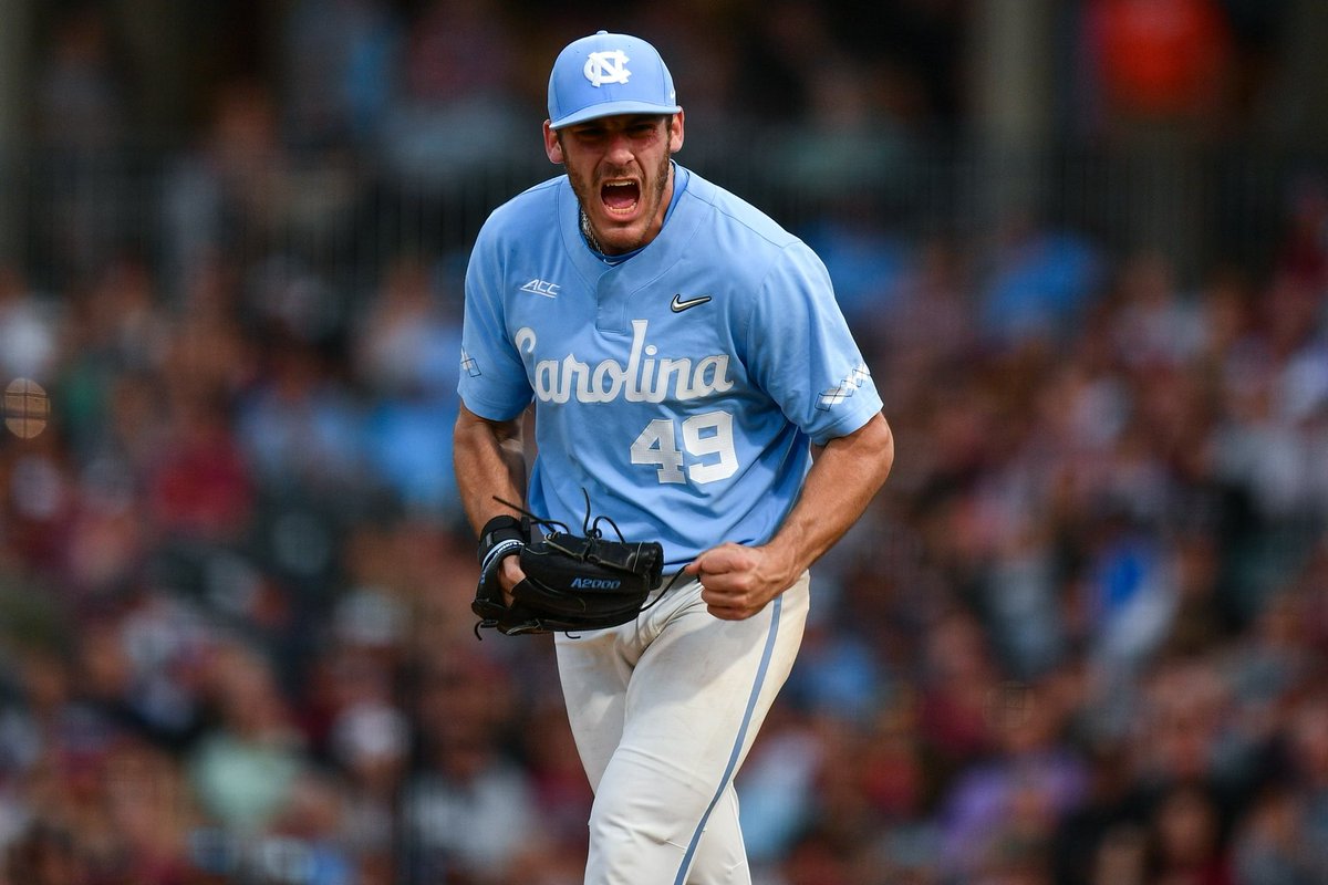 DiamondHeels's tweet photo. Dalton Pence is pumped after ending the second with a strikeout with two runners on base. 

Carolina 0, UofSC 0 | E2 https://t.co/rPFSnMLQkF