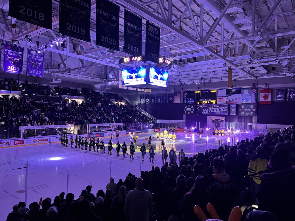 DanMyers's tweet photo. 🏒 All is not lost, @MinnStMHockey fans. In a week where so much has seemingly been lost, it's easy to forget the things that cannot be taken away. 

🟣🟡 My attempt to help bring you back from the ledge in the latest 'Takes From 206':https://t.co/R66S7StNkt https://t.co/i5W7arD2tp