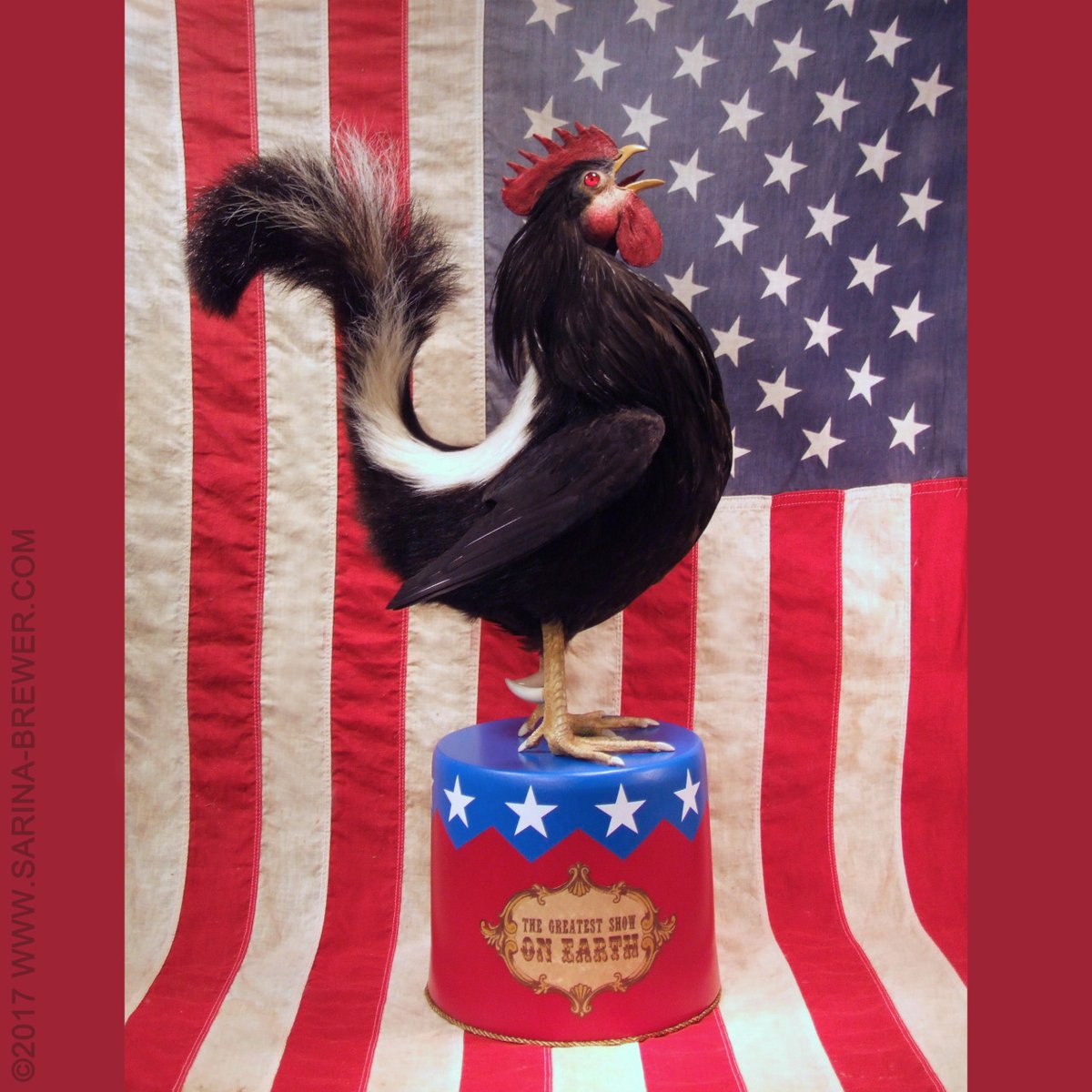 Some #political #satire #art to celebrate the #TrumpTrial Link to read about this #taxidermy #sculpture …taxidermy-of-sarina-brewer.tumblr.com/post/713706221…