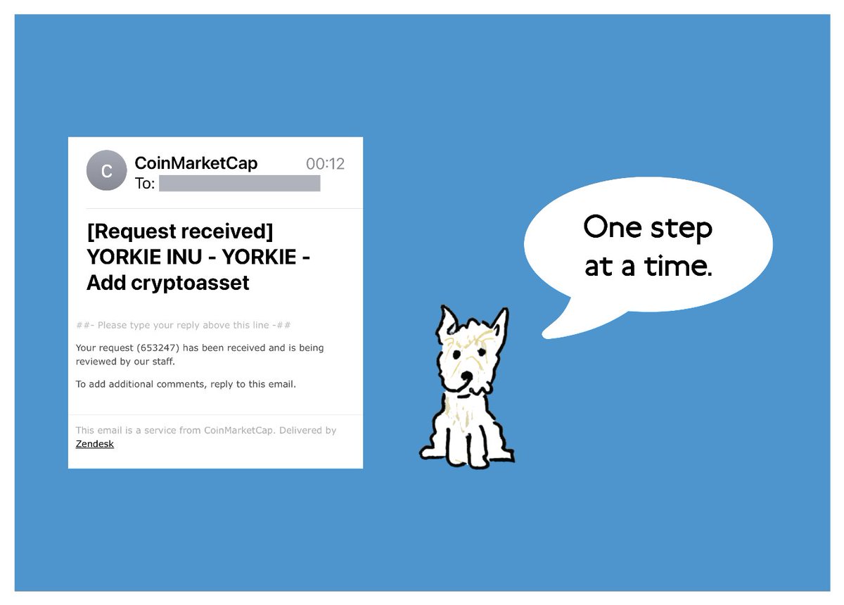 YorkieInu's tweet photo. ✅ CMC application successfully submitted ✅
🐾 wuF WuF 🚀

@0xUnihax0r @CryptoShillz @Thorshammergems @ionversebrah @gnostictrades @EinsteinDefi @TheMoonCar @SatoshiFlipper @cryptomorgz @CryptoWendyO @AlphaSeeker21 @StockmoneyL @NurBrks @ey_pablo @mickaelkael97 @Bitcoinhabebe https://t.co/zpQriQfz8t