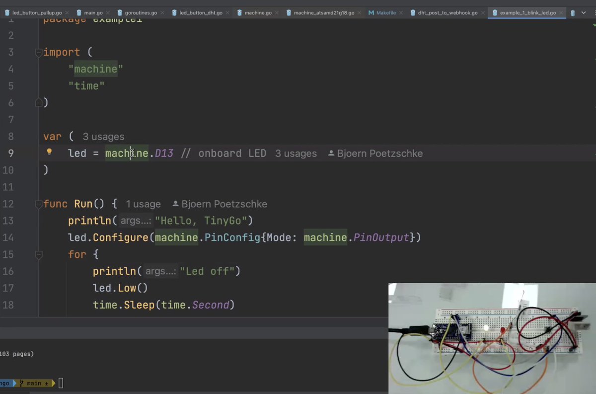 BostonGolang's tweet image. .@kaenplan at our first in-person meetup in 3 years showing us how to use @TinyGolang on microcontrollers!