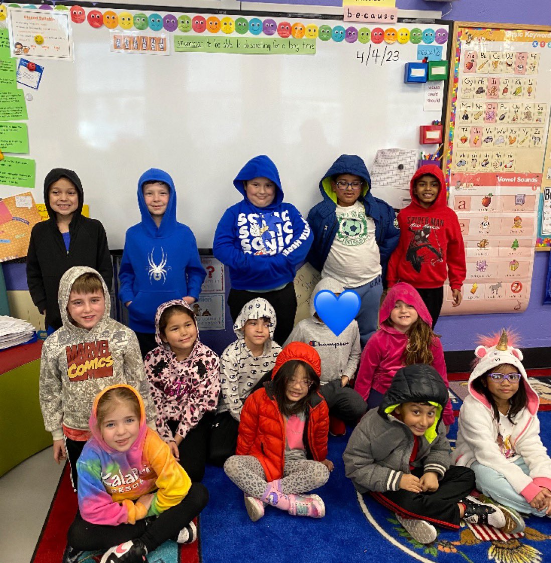 Hoodies up for Autism Awareness Day! <a href="/Hampton_Street/">Hampton Street</a> <a href="/roeart/">r</a> #MineolaProud