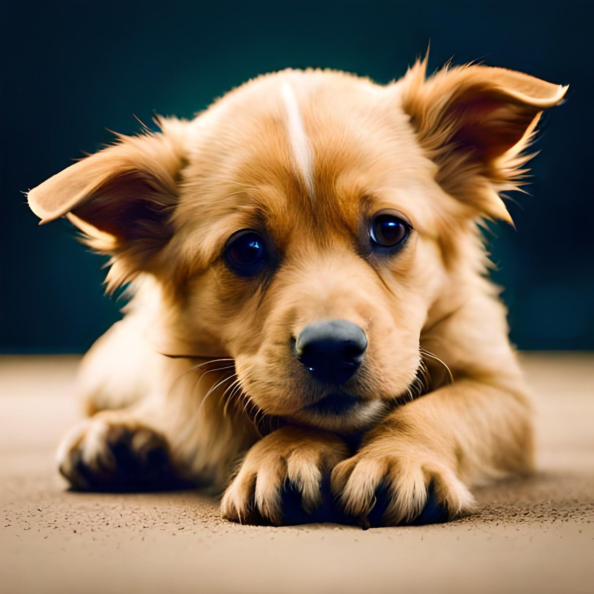JusticeIsAir's tweet photo. @jenelaina My friend called me a “sleepy puppy” the other night. So I prompted this AI-art from BlueWillow. I hope they lift you up! https://t.co/1DtBHxCrjJ