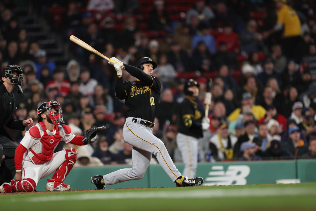 ESPNInsights's tweet photo. Bryan Reynolds has become the 3rd Pirates player since 1960 with 4 HR in first 5 games of season, joining Reggie Sanders (2003) and Willie Stargell (1971) https://t.co/IDSeeZBDK5