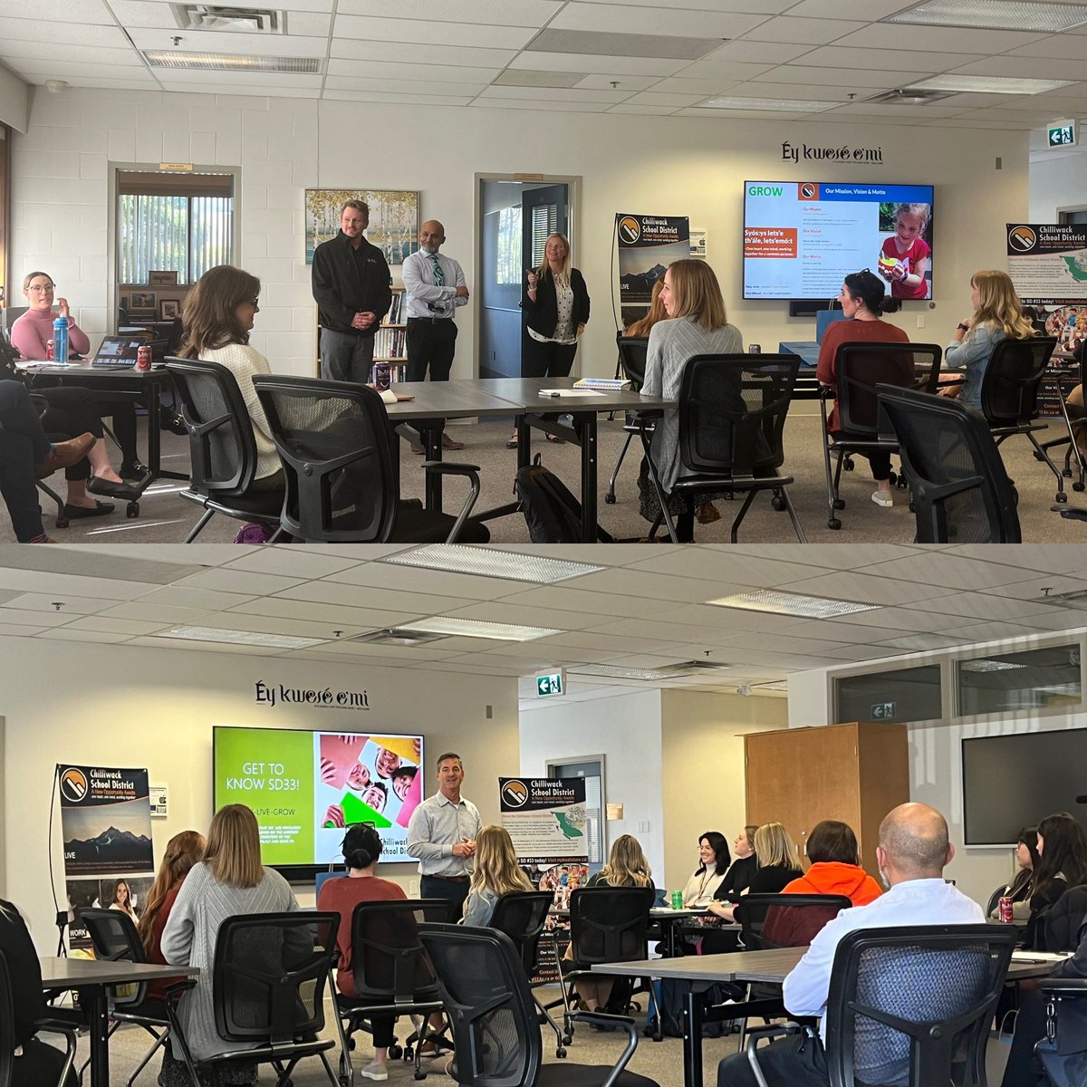 What a great turnout, in person and online, for the SD33 Teacher Recruitment Session today. Thanks to all those who presented and participated.  Chilliwack is a great place to work, learn, and live. #sd33learns