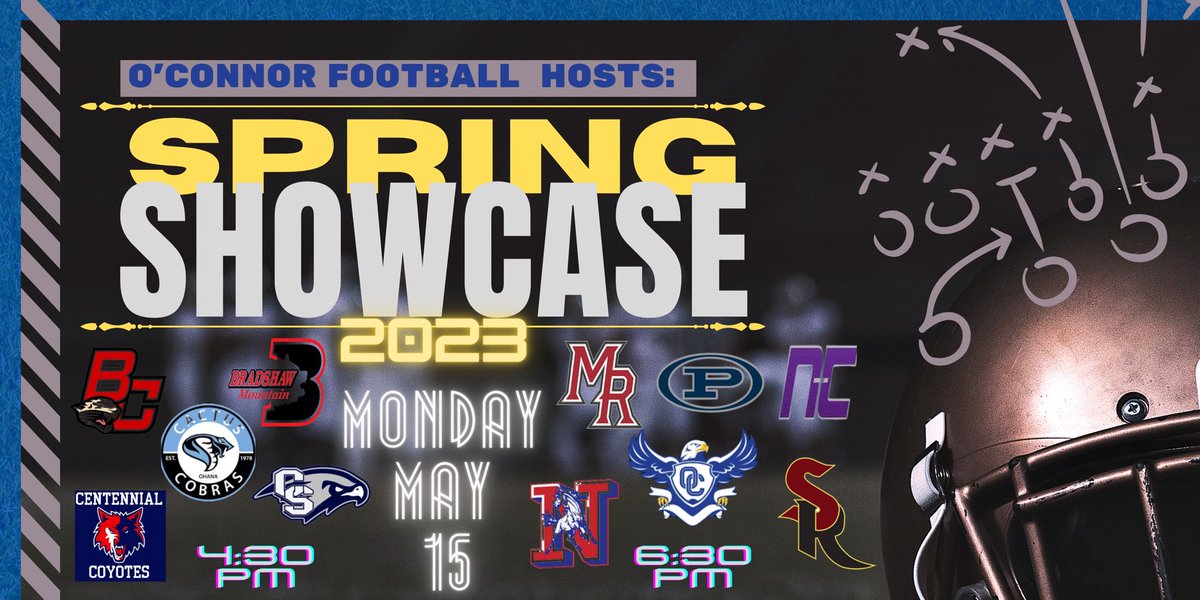 CoachCole42's tweet photo. Shadow Ridge @SRHSFootball1 has been added to the Spring Showcase at O’Connor! More great athletes to come check out!
@gridironarizona @azc_obert @RsmithYWV @AZHSFB @KevinMcCabe987 https://t.co/BqmBb3kjXU