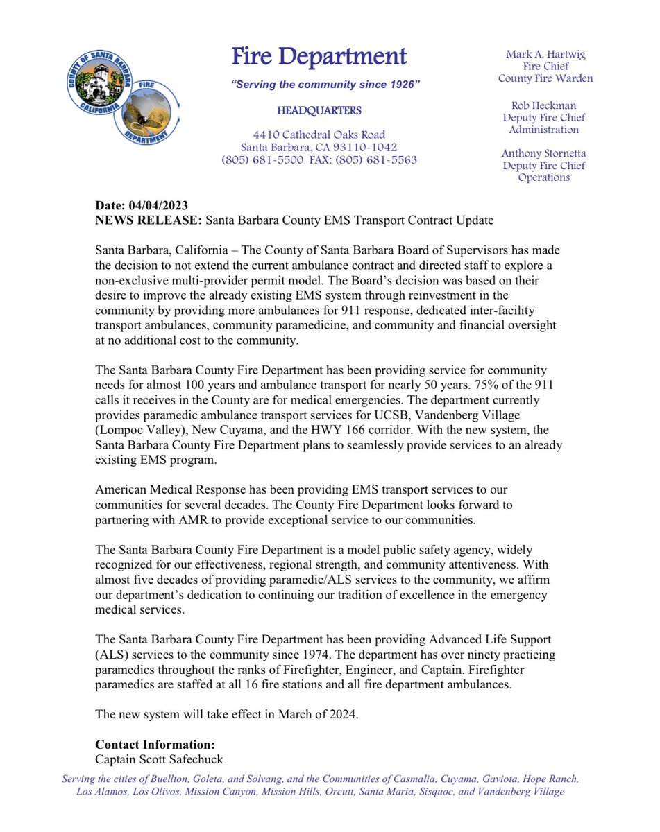 SBCFireInfo's tweet photo. #SantaBarbaraCountyFire: Press Release. https://t.co/hOV5vS4ZMa