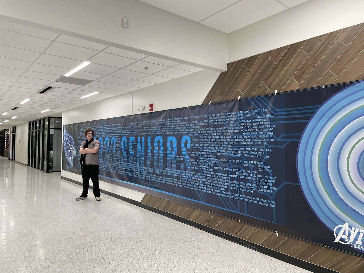 LHSAVID2's tweet photo. The Class of 2023 Senior Banner was initially revealed an assembly on 3/10/23, but now it is on display for all to see! Thank you Grady Birdsong for your graphic design skills! https://t.co/Uvj5zJwMRg