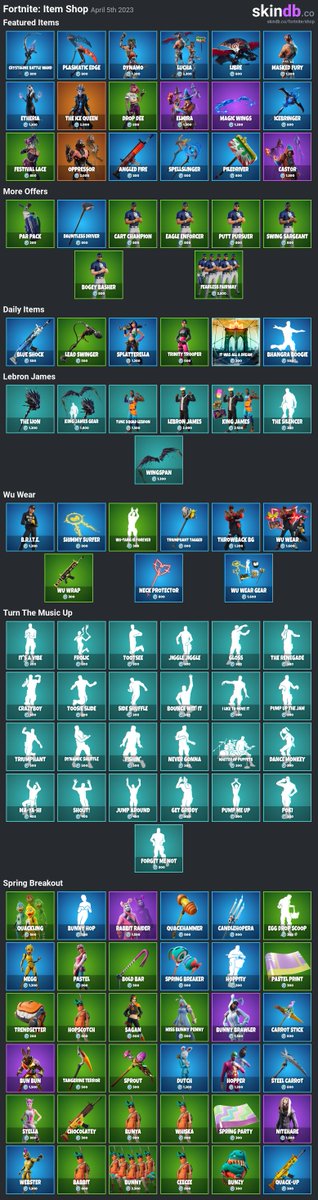 #Fortnite: Daily Item Shop for April 5th 2023
More details for each skin: skindb.co/fortnite/shop