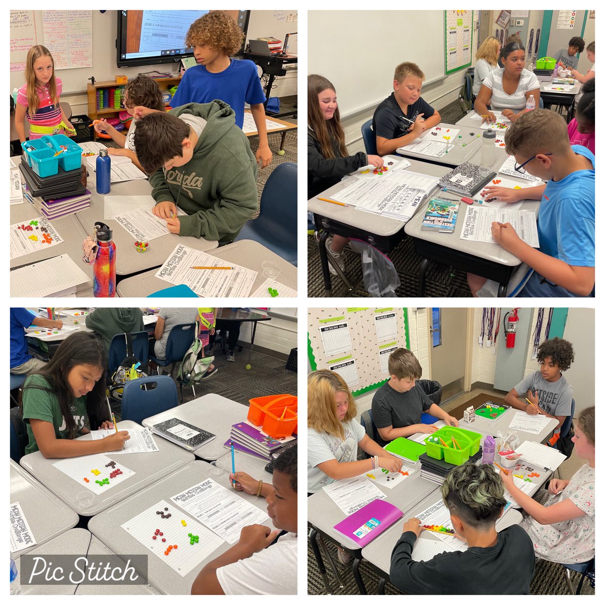 SocorroInFifth's tweet photo. Finding the mean, median, mode and range of a data set in an engaging way, using Skittles! Each group counted how many they had of each color to determine their data set. Calculating data never tasted so sweet! 😜
@TropicIslesElem 

#iteachmath #setthestagetoengage #bethewildcard https://t.co/JL0Mou87mE