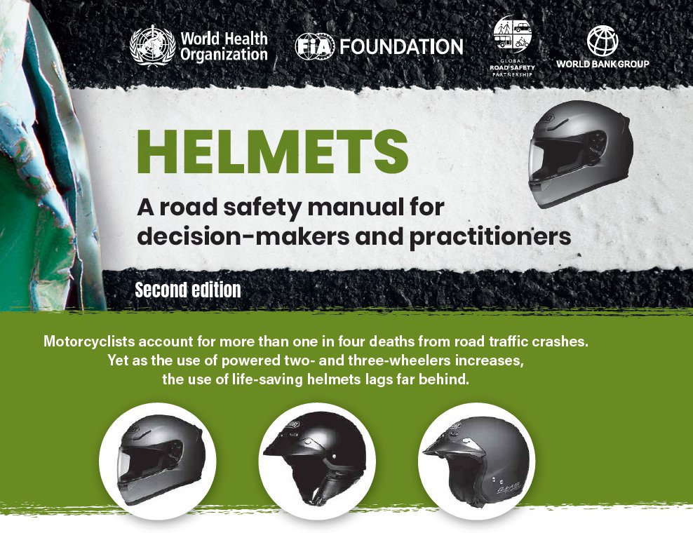 ‘As motorbikes proliferate at breakneck speed, urgent action is needed to curb a rapid rise in road crash deaths and injuries,’ says <a href="/MattsBelin/">Matts-Åke Belin</a>

The new <a href="/WHO/">World Health Organization (WHO)</a> Helmets Manual aims to help leaders boost the use of safe, quality helmets.

👉 bit.ly/3TVCGEi🚦#RoadSafety