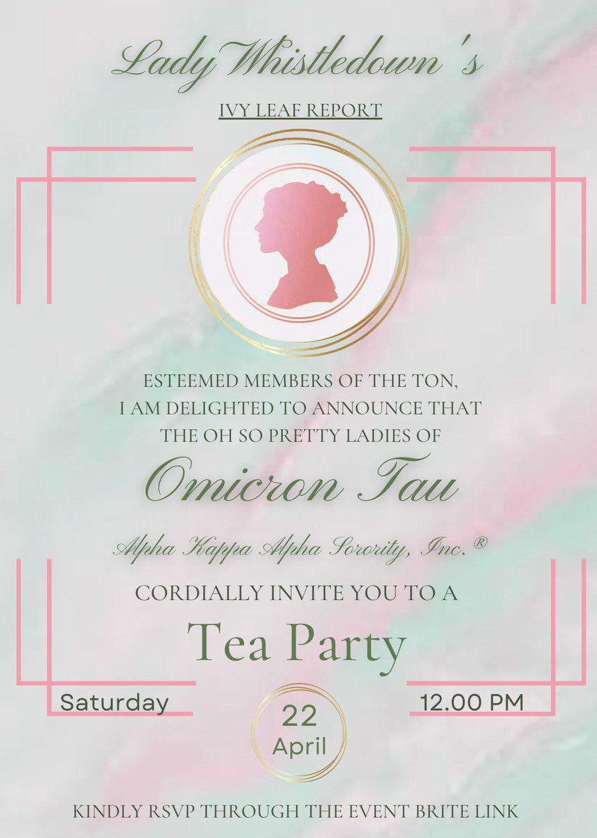 Dearest Readers,
It is my honor to announce that the Oh So Pretty ladies of OT cordially invite you to their latest &amp; grandest affair thus far. 

RSVP below to attend the most anticipated event of the season. Patience, after all, is a virtue.

Yours Truly,
Lady Whistledown